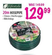 Lifestyle 20m Hosepipe with Fittings-12mm x 20m