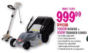 Ryobi 1000W Mower + 300W Trimmer Combo