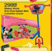 Disney Minnie Bow-Tique/Spider-Man-3 Wheeled Scooter-Each