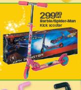 Barbie/Spider-Man Kick Scooter-Each