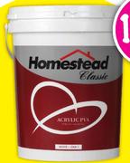 Homestead Classic Acrylic PVA-20Ltr Each
