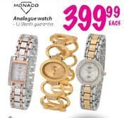 Monaco Analogue Watch-Each