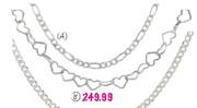 Sterling Silver Figaro Chain (B)-Each