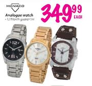 Monaco Analogue Watch-Each