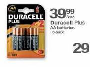Duracell Plus AA Batteries-6's Per Pack