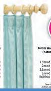 34mm Wooden Curtain Rod-2.5m