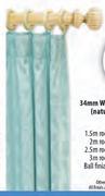 34mm Wooden Curtain Ball Finial