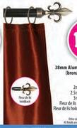 38mm Aluminium Curtain Rod Fleur De Lis Holdback