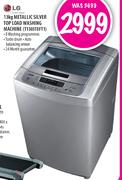 LG Metallic Silver Top Load Washing Machine-13kg