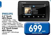 Philips 4.3" Touch Mp3 Player-Each
