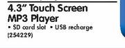 Philips 4.3" Touch Screen Mp3 Player-Each