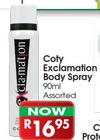 Coty Exclamation Body Spray-90ml