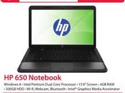 HP 650 Notebook With 4GB RAM