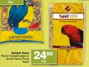 Animal Zone Parrot Cereal/Large Or Small Parrot Food-1Kg