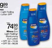Nivea Sun Light Feeling/Moisturising Sun Lotion SPF 30-200ml Each