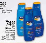 Nivea Sun Light Feeling/Moisturising Sun Lotion SPF 50-200ml Each