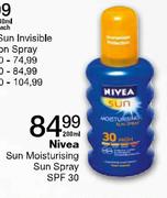 Nivea Sun Moisturising Sun Spray SPF 30-200ml Each