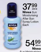 Nivea Sun Moisturising After Sun Spray/Lotion-200ml Each