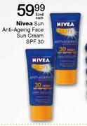 Nivea Sun Anti-Ageing Face Sun Cream SPF 30-50ml Each