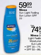 Nivea Sun Light Feeling Sun Lotion SPF 20-200ml Each