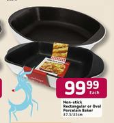 Non-Stick Rectangular Or Oval Porcelain Baker-37.5/35cm Each