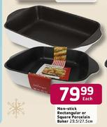 Non-Stick Rectangular Or Square Porcelain Baker-29.5/27.5cm Each