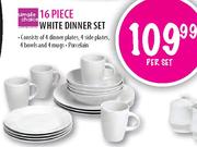 Simple Choice 16 Piece White Dinner Set