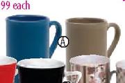 Assorted Stoneware Mugs-each