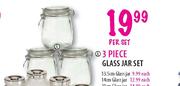 3 Piece Glass Jar Set