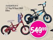Raleigh 12" RepIV/Starz BMX Bikes-Each