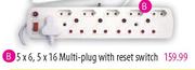 5x6, 5x16 Multi-Plug With Reset Switch