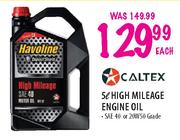Caltex High Mileage Engine Oil-5l Each
