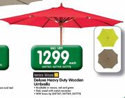 Tenace Leisure Deluxe Heavy Duty Wooden Umbrella-Each