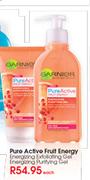 Garnier Pure Active Fruit Energy Energizing Exfoliating Gel/Purifying Gel-Each