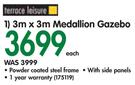 Terrace Leisure 3x3m Medallion Gazebo
