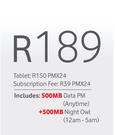 Samsung Galaxy Tab 3 7.0-On Standard MyMeg 500MB