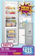 Defy 281 Litre Water Dispenser Fridge