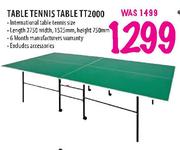 Table Tennis Table TT2000