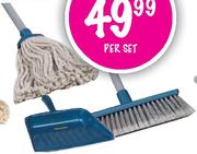 Addis 3 Piece Broom, Mop And Dustpan Sit -per set