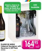 Plaisir De Merle Cabernet Sauvignon With Decanter In Gift Pack - 1 x 750ml