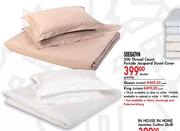 Sheraton 300 Thread Count Percale Jacquard Double Duvet Cover-Each
