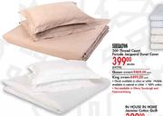 Sheraton 300 Thread Count Percale Jacquard King Duvet Cover-Each