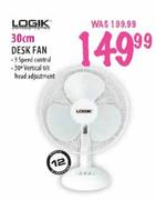 Logik 30cm Desk Fan