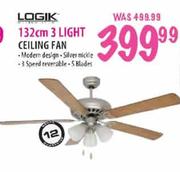 Logik 132cm 3 Light Ceiling Fan