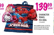 Character Towel In A Bag-Each