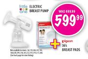 Little One Electric Breast Pump + Pigeon Breast Pads-36's