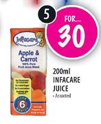Infacare Juice-5x200ml