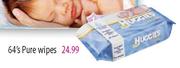 Huggies Pure Wipes-64's Per Pack