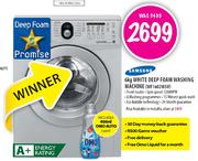 Samsung White Deep Foam Washing Machine-6kg(WF1602W5V)