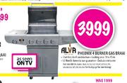 Alva Pheonix 4 Burner Gas Braai